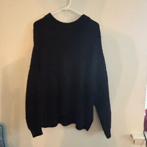 Terra & Sky Black Crew Neck Sweater